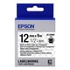 Afbeelding van Epson LK-4TBW extra klevende tape zwart op transparant 12mm (origineel)