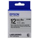 Afbeelding van Epson LK-4SBE matte tape zwart op zilver 12mm (origineel)