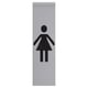 Afbeelding van Posta Picto 00039080 bordje vrouw | kunststof | zilver