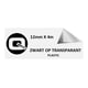 DYMO S0721530 / 12267 plastic tape semi transparant 12mm (huismerk)