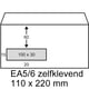Raadhuis dienstenvelop | zelfklevend | EA5/6 | venster links | 110mm x 220mm | 500 stuks | RAARD-202520
