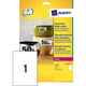Avery Zweckform L4775-20 weerbestendige etiketten | 210 mm x 297 mm | 20 etiketten | AVEL4775-20