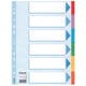 Esselte 100192 A4 tabbladen | gekleurd karton | 6 tabs | 11-gaats | ESS100192