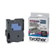 Afbeelding van Brother TX-345 tape wit op zwart 18mm x 15m (origineel)