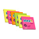 Afbeelding van Stick'n memoblok extra sticky | gelinieerd | 101 x 101 mm | neon | 6 stuks