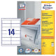 Avery Zweckform 3678 universele etiketten | wit | zelfklevend | 97 mm x 37 mm | 1400 etiketten | AVE3678