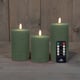 Anna Collection LED Kaars | 3D vlam | jade groen | 3 stuks | AN861NA5562