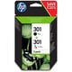 Afbeelding van HP N9J72AE nr. 301 zwart en kleur (origineel)