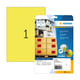 Herma 5148 universele etiketten | A4 | 210 x 297 mm | neon geel | 20 etiketten | HER5148