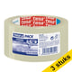 Tesa Pack Strong verpakkingstape | transparant | 50 mm x 66 m | 3 rollen | TES57167-00000-05-3