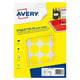 Avery Zweckform PET30J markeringspunten | 30 mm | geel | 240 etiketten | AVEAV-PET30J