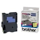 Afbeelding van Brother TX-C51 tape zwart op neon geel 24mm x 15m (origineel)
