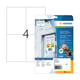 Herma 4576 verwijderbare folie etiketten | weerbestendig | A4 | 105 x 148 mm | wit | 80 etiketten | HER4576