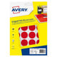 Avery Zweckform PET30R markeringspunten | 30 mm | rood | 240 etiketten | AVEAV-PET30R