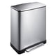 EKO Recycle E-Cube duo pedaalemmer (28 + 18 liter, mat RVS) | EK240NA0248
