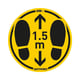 Jalema vloersticker | houd 1,5m afstand | rond | ruwe vloer | 2 stuks | 7999806