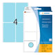 Afbeelding van Herma 2493 multifunctionele etiketten | 52 x 82 mm | blauw | 128 etiketten