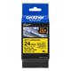 Afbeelding van Brother TZe-SL651 zelflaminerend tape zwart op geel 24 mm (origineel)