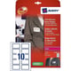 Afbeelding van Avery Zweckform L4787-20 naambadge etiketten | zelfklevend | 50 mm x 80 mm | wit-blauw | 200 etiketten