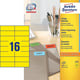 Afbeelding van Avery Zweckform 3455 universele etiketten | geel | 105 mm x 37 mm | 1600 etiketten