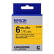 Afbeelding van Epson LK-2YBP tape zwart op pastel geel  6mm (origineel)