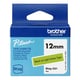 Afbeelding van Brother Btag-G31 niet-gelamineerde tape zwart op lichtgroen 12 mm (origineel)