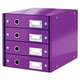 Leitz 6049 WOW ladeblok | paars metallic | 4 laden | LEI60490062