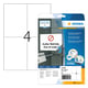 Herma 5082 verwijderbare etiketten | A4 | 105 x 148 mm | wit | 100 etiketten | HER5082