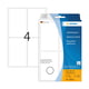 Herma 10618 multifunctionele etiketten | verwijderbaar | 52 x 82 mm | wit | 96 etiketten | HER10618