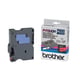 Afbeelding van Brother TX-431 tape zwart op rood 12mm x 15m (origineel)