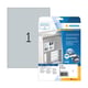 Herma 4224 typeplaatje etiketten | A4 | 210 x 297 mm | zilver | 25 etiketten | HER4224