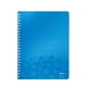 Leitz collegeblok 4638 WOW | A4  | geruit | blauw metallic | 80gr. | 80 vel | LEI46380036