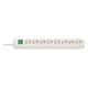 Brennenstuhl Eco-Line stekkerdoos | 8 stopcontacten | met schakelaar | wit | 3 meter | BRE1159320018