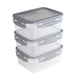 Afbeelding van Sunware Club Cuisine diepvriesdozen | met clips | transprant/grijs | 1,2 liter | 3 stuks
