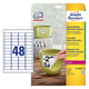 Avery Zweckform L4778REV-20 weerbestendige etiketten | afneembaar | 45,7 mm x 21,2 mm | 960 etiketten | AVEL4778REV-20