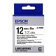 Afbeelding van Epson LK-4WBW extra klevende tape zwart op wit 12mm (origineel)