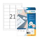 Herma 8838 inkjet etiketten | A4 | 63,5 x 38,1 mm | wit | 525 etiketten | HER8838