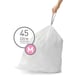 Simplehuman vuilniszakken | met trekband | code M | 45 liter | 20 stuks | SI699NA3245