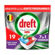 Afbeelding van Dreft Platinum Plus All In One Vaatwastabletten | Deep Clean Boosted | 19 stuks