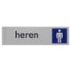 Afbeelding van Posta Picto bordje toiletten heren | kunststof | zilver