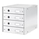 Afbeelding van Leitz 6049 WOW ladeblok | wit metallic | 4 laden