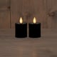 Anna Collection LED Waxinelicht | 4,5 cm x 8 cm | zwart | bewegende vlam | 2 stuks | AN861NA5851