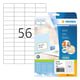 Herma Premium 5052 permanent hechtende etiketten | A4 | 52,5 x 21,2 mm | wit | 1.400 etiketten | HER5052