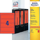 Avery Zweckform L4766-100 printbare rugetiketten | rood | zelfklevend | breed | 61 mm x 192 mm | 400 etiketten | AVEL4766-100