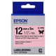 Afbeelding van Epson LK-4PBK satijnlint tape zwart op roze 12mm (origineel)
