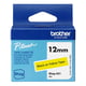 Afbeelding van Brother Btag-631 niet-gelamineerde tape zwart op geel 12 mm (origineel)