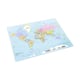 Durable wereldkaart bureauonderlegger | kunststof | transparant | 50 x 38 cm | DUR723119