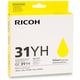 Afbeelding van Ricoh GC-31YH gelcartridge geel hoge capaciteit (origineel)