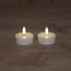 Anna Collection LED Waxinelicht | 4,5 cm x 6 cm | wit | 3D vlam | 2 stuks | AN861NA5745