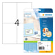 Afbeelding van Herma Premium 8630 permanent hechtende etiketten | A4 | 105 x 148 mm | wit | 40 etiketten